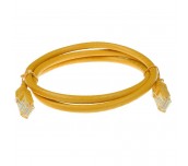 Мрежов пач кабел ACT U/UTP, CAT 6, RJ-45 - RJ-45, 2 m, Жълт, Булк опаковка