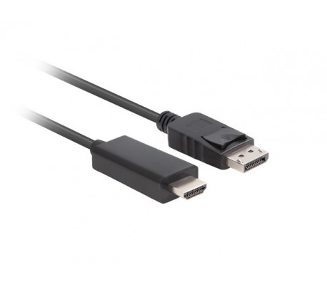 Кабел Lanberg display port (M) V1.1 -> HDMI (M) cable 3m, black