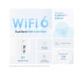 ТП Линк /TP-LINK/  Точка за достъп DECO X10 (3-pack), AX1500, 2xGbE, MU-MIMO, WiFi
