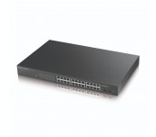 ZyXEL GS1900-24HP v2, 24-port GbE L2 PoE + 2 x GbE SFP slots, Smart Switch, rackmount, 170 Watt