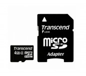 Transcend 4GB microSDHC (with adapter, Class 4)