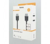 Кабел HAMA 200697, DisplayPort мъжко - DisplayPort мъжко, 3 m, Ultra-HD 4K, Двойно-екраниран, Черен
