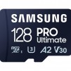 Samsung 128GB micro SD Card PRO Ultimate with USB Reader , UHS-I, Read 200MB/s - Write 130MB/s, U3, V30, A2