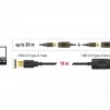 Удължителен кабел DeLock, USB-A мъжко - USB-A женско, USB 2.0, 10 м, Черен
