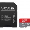 SanDisk Карта памет Ultra microSDXC,400GB + SD Adapter + 98MB/s Class 10 UHS-I A1