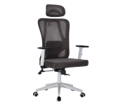 ЕРГОНОМИЧЕН СТОЛ VELLA МЕШ ТЪМНОСИВ