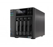 Asustor Lockerstor AS6704T, 4 Bay NAS, Intel Jasper Lake Quad-Core 2.0GHz, 4GB RAM DDR4, 5GbE x 2, M.2 SSD Slotsx4 (Diskless), USB 2.0, USB 3.2 Gen 2x2, Toolless installation, with hot-swappable tray,