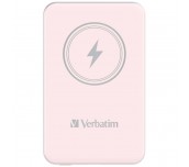 Verbatim MCP-5PK Power Pack 5000 mAh with UBS-C PD 20W / Magnetic Wireless Charging 15W Pink