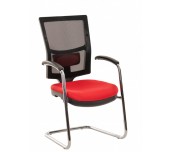 СТОЛ ПОСЕТИТЕЛСКИ SATURN 5 ХРОМ ДАМАСКА ЧЕРЕН