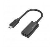Адаптер HAMA 200314, USB-C мъжко - DisplayPort женско, Ultra HD, 4K, Черен