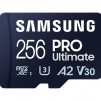Samsung 256GB micro SD Card PRO Ultimate with USB Reader , UHS-I, Read 200MB/s - Write 130MB/s, U3, V30, A2