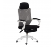 ЕРГОНОМИЧЕН ОФИС СТОЛ AMARO 2 МЕШ СИВ