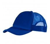 ШАПКА С КОЗИРКА ОТ 5 ЧАСТИ ПАМУЧНА BASIC СИН