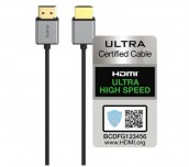 Кабел Hama, HDMI мъжко - HDMI мъжко, 8K, Алуминий, 1.5 м