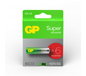 Алкална батерия GP SUPER LR6 AA / 4+2 бр. в опаковка 1.5V GP-BA-15A21-SBV6