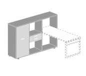 ПОМОЩЕН ШКАФ ДЕСЕН i-OFFICE 176/40/117