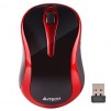Безжична мишка A4Tech G3-280N-2, V-Track PADLESS,черно/червена, USB