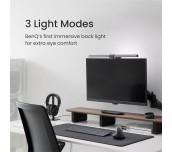 Лампа за четене за монитор BenQ CLIP ScreenBar Halo, 3 режима, Безжичен контролер