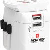 Адаптер SKROSS PRO Light, 2 x USB-A, World, Бял