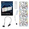 Вентилатори 3бр Lian Li UNI FAN SL Wireless ARGB PWM - 120 mm Бели + Контролер