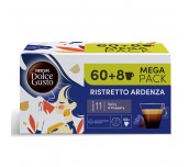 КАФЕ КАПСУЛИ NESCAFE DOLCE GUSTO RISTRETTO ARDENZA ПРОМО ПАКЕТ 60+8 БР.
