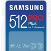 Карта памет Samsung PRO Plus, SD Card, 512GB, USB Четец, Бяла