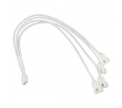 Кабел Kolink PWM 1-4 Сплитер - 35 cm, оплетен, Бял