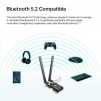 Безжичен адаптер TP-LINK Archer TX20E, PCIe, 1800Mbps, Wireless AX, 2.4GHz /5GHz, BT 5.2, 2x външни антени