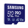 Карта памет Samsung PRO Plus, microSDXC, UHS-I, 512GB, Адаптер