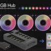 RGB хъб Delock, 10 портов ARGB LEDs, Черен