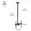 Стойка за таван Hama TV, въртяща се, накланяща се, 165 см (65