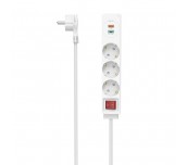 РАЗКЛОНИТЕЛ HAMA USB-C/USB-A 3.4A 3 ГНЕЗДА БЯЛ