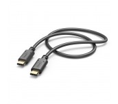 Кабел HAMA USB-C мъжко– USB-C мъжко, 1.5м,480Mb/s, позл.конектори, черен
