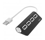 USB ХЪБ HAMA 480MBIT/S 4 ПОРТОВ ЧРН