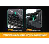 EZDIY-FAB адаптер за видеокарта 12VHPWR 600W - STD 90° Black