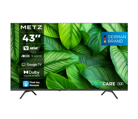 METZ Телевизор 43" 43MUF7000Z UHD LED SMART TV, 4K, Google TV, Клас F