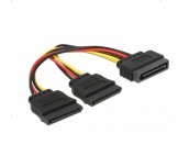 Кабел DeLock Power SATA 15 pin към 2 x SATA HDD, 15 cm
