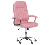 ДИРЕКТОРСКИ СТОЛ CARMEN 6181 ЕКО КОЖА ХРОМ РОЗОВ