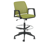 ОФИС СТОЛ 7556 BLACK, ДАМАСКА + МЕШ, ЗЕЛЕН