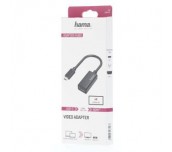 Адаптер HAMA 200315, USB-C мъжко - HDMI женско, Ultra HD, 4K, Черен