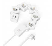 HAMA Разклонител 5 гнезда, USB-A 12 W, 223190