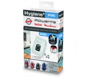 Rowenta ZR200540, High Filtration Hygiene +, 4 Vacuum Bags, 4.5 liters, An automatic closure