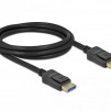 Кабел Delock DisplayPort 2.0 мъжко - DisplayPort мъжко, 2.0м, 10K, Черен