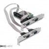 Карта за разширение на слотове Delock, PCI Express Card към 4 x Serial RS-232