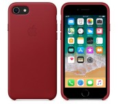 Apple iPhone 8/7 Leather Case - (PRODUCT)RED