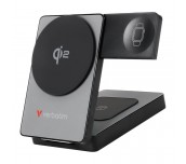 Verbatim Foldable 3-in-1 Qi2 Magnetic Wireless Power Bank 5000 mAh Grey