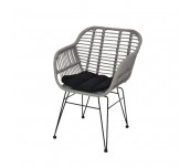 ГРАДИНСКИ СТОЛ SAMIRA  СИВ + ЧЕРЕН