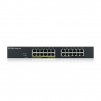 ZyXEL GS1915-24EP, 24-port GbE, 12 port PoE, 130 Watt 802.3at, rackmount, fanless, Smart hybrid mode Switch, standalone or NebulaFlex Cloud