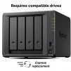 Мрежов сторидж Synology NAS DS925+, за 4 диска, AMD Ryzen V1500B, 4GB DDR4 SODIMM