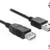 Кабел удължителен  USB-A 2.0 мъжко reversible към USB-A 2.0 женско , 5m